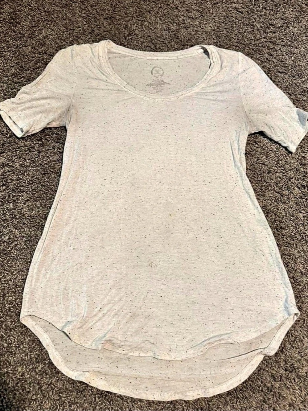 Madewell Short Sleeve Curved Hem Top in White